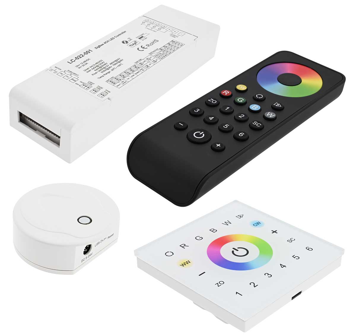 LED Zigbee RF controller 4 channel